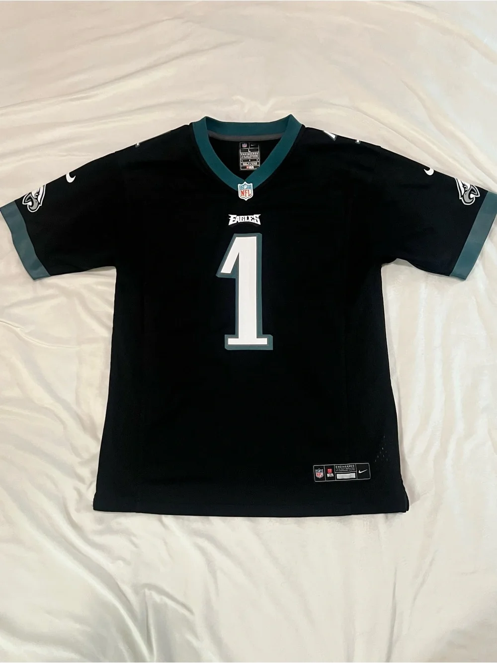 Nike Philadelphia Eagles Hurts #1 Black Football Jersey
